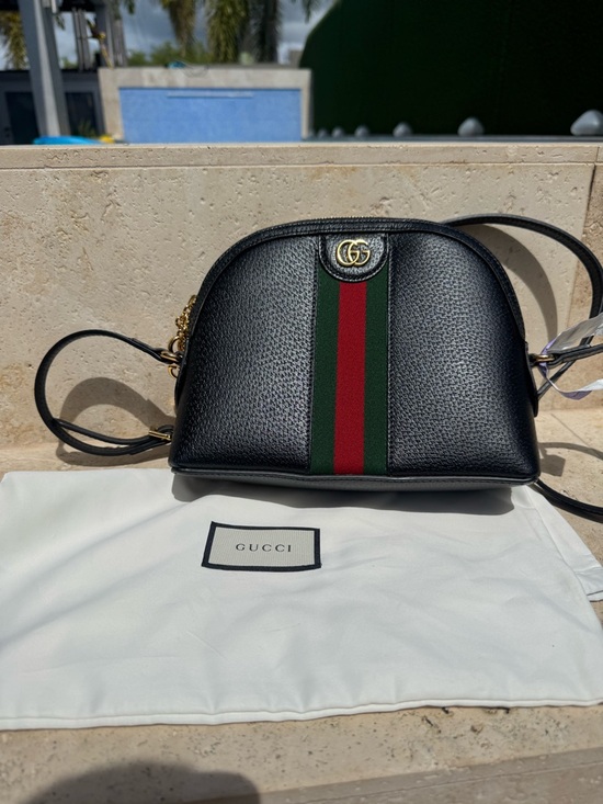 Gucci Handbags - Gucci Leather Ophidia Shoulder Bag